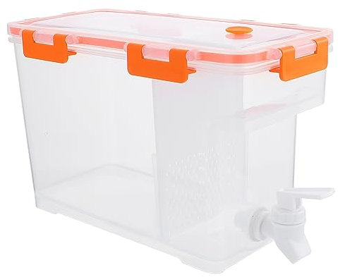 Cabilock Contenedor de Agua Deportivo Grifo 3.5l Olla Refrigerador Cubo de Jugo Naranja