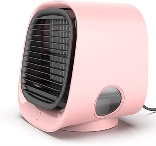 Air Conditioner Portable Personal Air Conditioner 4 In 1 Mini USB Air Conditioner Fan Purifier Sterilizer Humidifier Desktop Cooling Fan With 3 Speeds For Home Portable Air Cooler Pink 16.6x15.2x14.2c