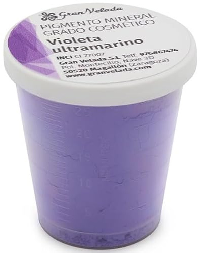 GRAN VELADA Ultramarinviolettes Mineralpigment – Violette Töne in Naturkosmetik, ideal für Seifen, Cremes und Make-up, 30 cc