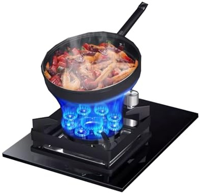 Cuisinière À Gaz, Cuisinière De Comptoir De Cuisine 5,2 KW, Régulateurs D'intérieur De Restauration, Minuterie Indépendante Des Deux Côtés, Avec Protection Contre Les Flammes(LPG)