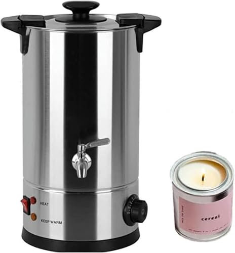 Vaxsmältare för ljustillverkning Candle, Vax smältdegel, Ljusmaskin med hällpip och temperaturkontroll Perfekt för bulkproduktion (12L)