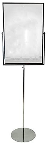 Schilderhalter, Plakatständer, Plakatständer, schnelle Anzeigetafel, Edelstahl-Wellbar, für Geschäfte, Restaurants (Farbe: Silber, Größe: 62,5 x 42,5 x 150–210 cm) (Silber 62,5 x 42,5 x 150)