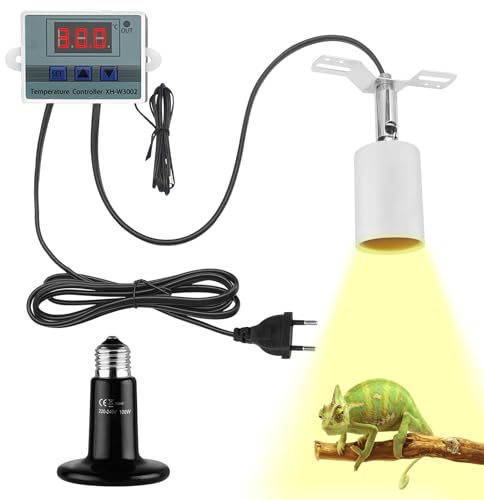 GOEDCH Lampada riscaldante in ceramica nera per rettili, lampada riscaldante per tartarughe, serpenti, lucertole, camaleonti, 75W, infrarossi, senza luce, 1 unità