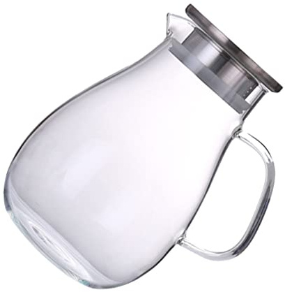 Alipis Hervidor De Vidrio De Gran Capacidad 2000 Ml Seguro Multiusos Para Agua y Jugos Uso Doméstico Almacenaje