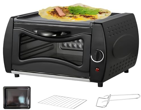 Mini Pizza in Forno Tandoor, Forno Tandoor da Banco da 2100w con Vassoio/Maniglia da Forno/Vassoio, 50-400 ℃ Controllo della Temperatura, per Chapati, Lahmacun, Manakish E Pane Naan, 15l Squaredoor