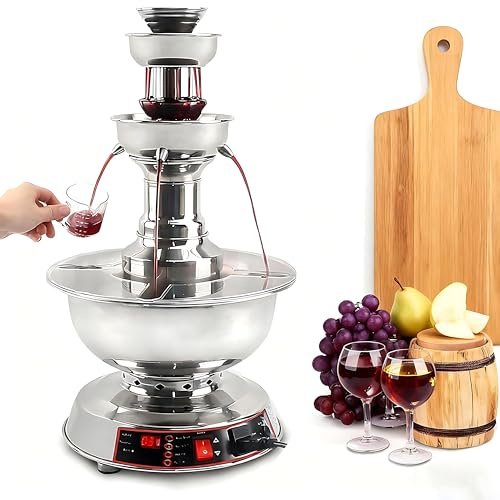 RoyceBee Fontana per Vino Commerciale a 3 Livelli - Macchina Elettrica per Bevande con Sistemas di Riscaldamento/Freddo (0-100°C), 3.5L - Ideale per Ristoranti e Feste