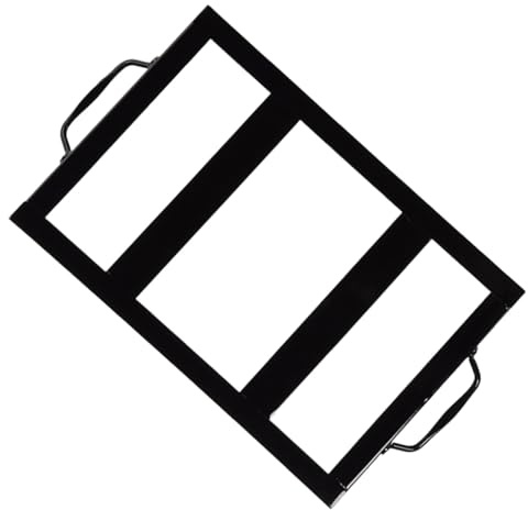 Anneome Supporto per Piastra di Sale in Acciaio Resistente Maniglie Vassoio Porta Blocco di Sale per Cucinare e Grigliare Superficie Liscia e Bordi Arrotondati Utensile Cucina Barbecue