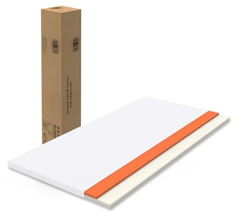 VSOGA Basics - Coprimaterasso in schiuma di gel, 160 x 200 cm, altezza 5 cm, colore: Bianco