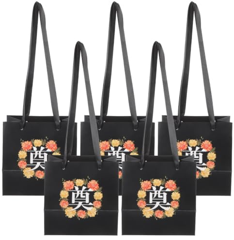 GATHINESS 5 Pezzi Cesto Portafiori Cimitero in Carta, Portafiori per Cimitero, Design Semplice e Comodo, per Conservare Fiori e Uso nei Giorni dei Morti, Elegante alla Moda