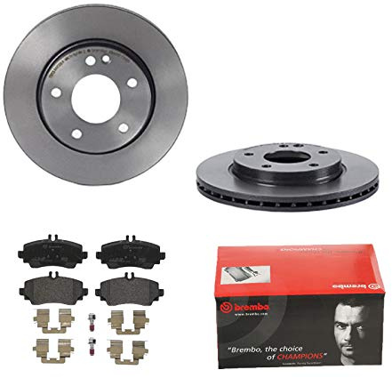 2 Bremsscheiben belüftet 260 mm + Bremsbeläge Vorne von Brembo (1420-53976) Bremsensatz Bremsanlage Bremsen-Kit,Bremsenset, Bremsscheiben, Bremsbeläge, Bremsen-Set, Beläge, Bremsbelag, Bremsbelagsatz,
