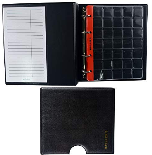 Sammelalbum für 350 Münzen: 10 Münz-Hüllen, Fächer 27x 27mm. Für Münzen mit Ø 23mm. Münzalbum M. (Modell M + Schuber)