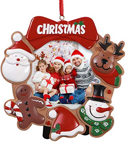 Toyvian Weihnachten Fotorahmen dekorative Harz niedlichen Baby Familie Partydekorationen Fotorahmen Speicher Andenken für Weihnachten Urlaub Festival