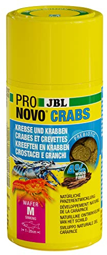 JBL PRONOVO Crabs Wafer, Alimento básico para Langostas, cangrejos y camarones Gigantes de 1-20 cm, Pastillas para ceñidos, Talla M, 100 ml