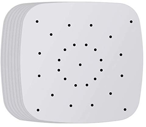 200pcs 8.5inch Square Perforated Parchment Paper Sheets, Premium Nonstick Bamboo Steamer Liner for Air Fryers, Steaming Basket, Oven, Baking, Cooking