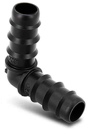 BRADAS® L Schlauchverbinder Winkel 90° Grad Bogen Eckverbinder Steckverbinder 20x20 mm 10 Stück Set | Schlauch Fitting Zubehör Für Tropfschlauch Perlschlauch | Schlauchanschluss Bewässerung System