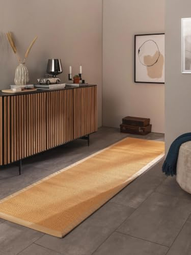 benuta Nest Sisal Naturfaser Teppich Sana - Beige 70x300 cm - Robuster Teppich für Esszimmer & Wohnzimmer - 100% Sisal Naturfaser - Zeitloses Design