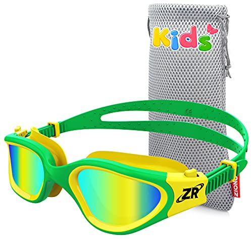 ZIONOR Schwimmbrille Kinder, G1MINI Polarisiert/non Polarisiert Komfortabel Kinder Schwimmbrille, Anti Nebel UV-Schutz Schwimmbrille für Mädchen und Jungen (Jahre 6-14)