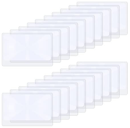 cobee Fresnel - Set di 20 lenti sottili tascabili, 3 lenti leggere Fresnel per lettura o accendi fuoco