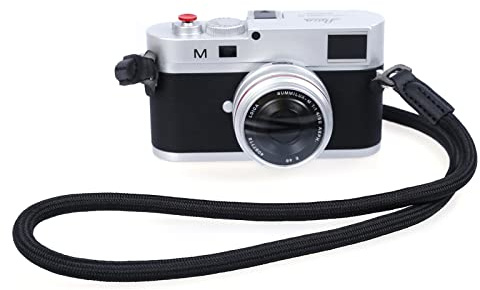 Hargedis Camera Shoulder Strap Climbing Rope Camera Neck Strap for Mirrorless and DSLR Cameras, with Lens Cap Keeper (Black)