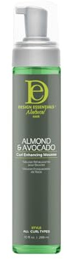 Design Essentials Almond and Avocado Curl Enhancing Hair Mousse for Curly Hair; 10 Oz (Pack of 1)