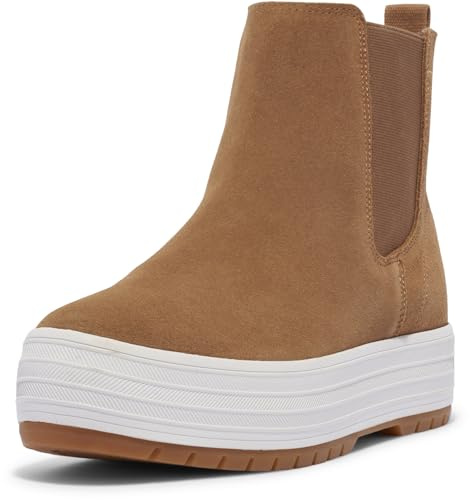 Keds kvinnors Champion läder snörning sneaker, Brun mocka, 36.5 EU