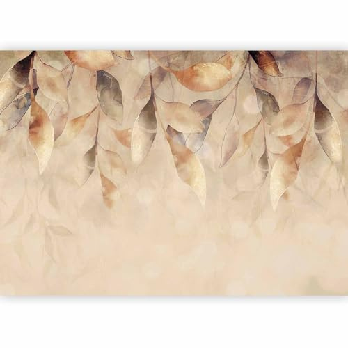 murando Fotomurales Hojas 400x280 cm XXL Papel pintado tejido no tejido | coración Pared corativos Murales morna Diseno Fotográfico Naturaleza Botánico como pintado