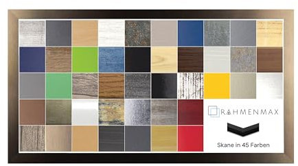 RahmenMax Skane Puzzlerahmen Bilderrahmen Posterrahmen 20x60 cm Farbe Bronze Passgenau Handgefertigt inklusive klarer Acryl Verglasung