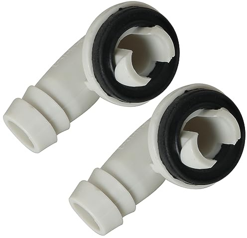 MEETOOT 2pcs 15mm Air Conditioner Drain Hose Connector Conduct Condensate Plug Teeth Seal Elbow Fitting for Window AC Unit Mini Split Frigidaire
