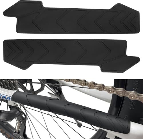 BESNIN 2 Protezioni per Catena in Silicone per Mountain Bike, proteggono Il Telaio della Bici per la Maggior Parte delle Biciclette (Regolare Protezione Catenina per Bici)