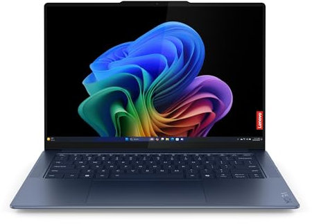 Lenovo Yoga Slim 7X – Ordenador Portátil Copilot+ PC,14.5 3K OLED Táctil (Qualcomm SD X1E78100, 16GB RAM, 1TB SSD, Win 11 Home, Wi-Fi 7) Azul, QWERTY Español - Incluye Ratón Inalámbrico y Funda