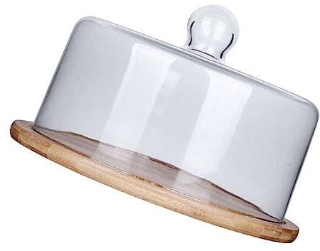 TOPBATHY Glaskuchentablett Mit Deckel Displayabdeckung Lebensmittelschutzhaube Dessertkuppel Für Home Restaurant