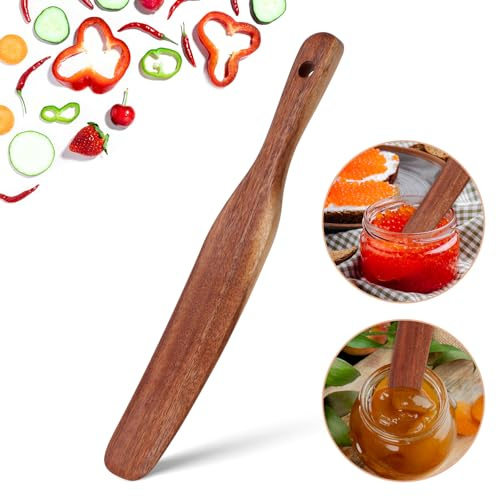 Cobee Spatule à pâtisserie en teck robuste 26 cm, pâte à pain, pâte à pain, spatule mélangeur, grattoir à poêle, incendie débutants, product_type de cuisine