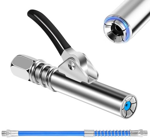 CPYJW Ingrassatore Manuale,Pistola Grasso Autobloccante Ingrassatore G Grasso Pistola Accoppiatore con Tubo da 30cm Testina Ingrassatore Professionale per Tutti Pressa per Grasso