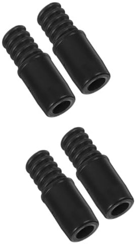 Beavorty 4 Stück stuck pezzettino schraubfitting gewindeadapter Bausatz Reparatur eine Armatur Schabwerkzeug Besenstielspitze Austausch des Gewindeendes für den Besenstiel Plastik Black