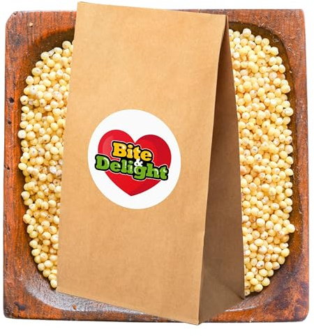 Bite & Delight Millet 25kg – Grain Entier Pur Sans Additifs ni Amertume – Millet Naturel Vegan Polyvalent pour Cuisine et Bouillie