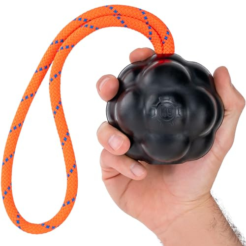 Monster K9 XL Dog Ball - Lifetime Replacement - Medium & Large Breeds - Aggressive Chewers - Chew, Tug, & Fetch Dog Toy - Made in USA - Reward Ball - 4.5