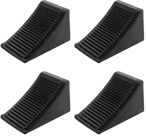 MIVIDE 4 Pièces Cales pour Camping-Car, Cale de Roue Plastique Dur, Cale Camping Car 160 x 90 x 90 mm, Cales de Roue Noir pour Camping Car, Voiture, Cale-Caravane