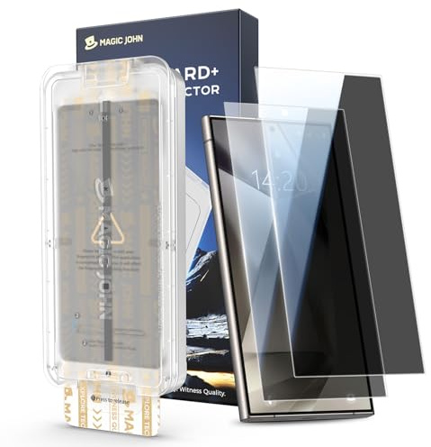 MAGIC JOHN für Samsung Galaxy S24 Ultra für Upgrade Sichtschutzfolie (6,8 Zoll), ​25-Grad-schutzwinkel-Einfaches, mit einfachem Einfache Installation, Befestigungswerkzeug, Hüllenfreundlich