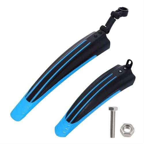 XYLRSMH Fat Bike 2 Pezzi parafanghi for Bicicletta parafango paraspruzzi Set parafango Anteriore Posteriore for Mountain Bike Accessori for Ciclismo for 20/22/24/26 Pollici Parafango Bici(Blue)