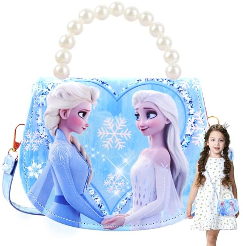 Handtasche Mädchen, Tasche Mädchen Umhängetasche Kinder Mädchen Kinderhandtasche Cartoon Kindertasche mit Verstellbarem Gurt, Geschenke für Mädche n