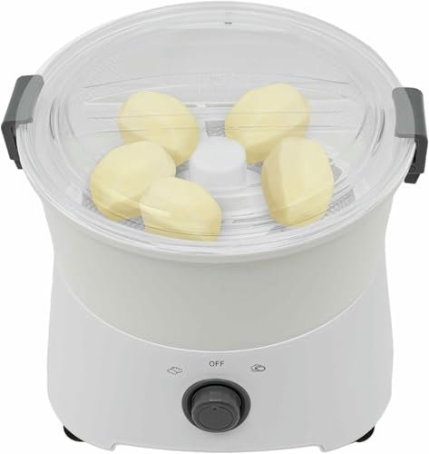 AFLEPCBRQ Pelador de Patatas eléctrico Comercial de 85 W, automático, con un Solo botón, centrifugador y Capacidad de 1,76 LB para Cocina.
