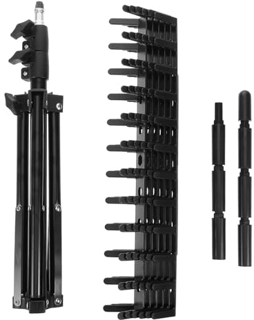 IWOWHERO Support de Tressage Cheveux Réglable Métal Rack Debout Robuste et Portable Outil pour Dreadlocks Adapté Salon Coiffure et Usage Domestique