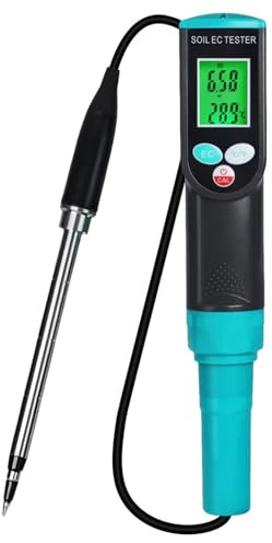 Tester leggero del suolo per agricoltura/giardini misura la conducibilità e la temperatura del suolo portatile alimentato a batteria