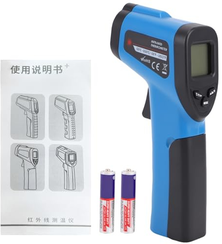 Kelawoly Infrared Thermometer, High Accuracy Temperature Gun with LCD Screen for Cooking Meat BBQ Oven Automotive Industrial Use, 58F to 1022F Range 0.95 Emissivity (Blue)