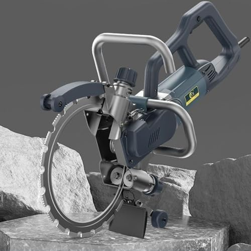 Concrete Saw Electric Wall Groove Cutter with Diamond Blade, 8800W, 270mm Cutting for Masonry, Ideal for Cutting Concrete, Stone, and Brick