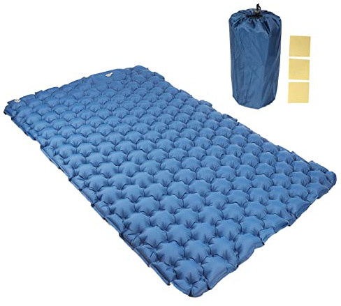TIKATARER Materasso Ad Aria per Esterni, Materassino da Campeggio Doppio Gonfiabile Portatile per Letto Completo con Pompa a Pedale Incorporata per Campeggio Zaino in Spalla