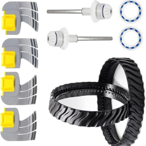 ZiStarlilife Juego de piezas de limpieza de piscinas con neumáticos, ejes de transmisión, C60 y para cepillos CYCLONE, compatible con Zodiac MX8/MX6 y para Elite, R0526100 R0525100 R0527000 Códigos,