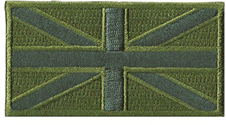 Patche écusson British Army Union Jack kaki camouflage patch brodé thermocollant