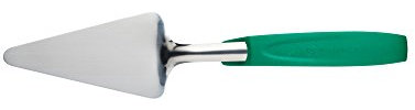 MasterClass Colour-Coded Catering-Quality Stainless Steel Cake Slicer / Server, 32 cm (12.5) - Green (Vegetarian)