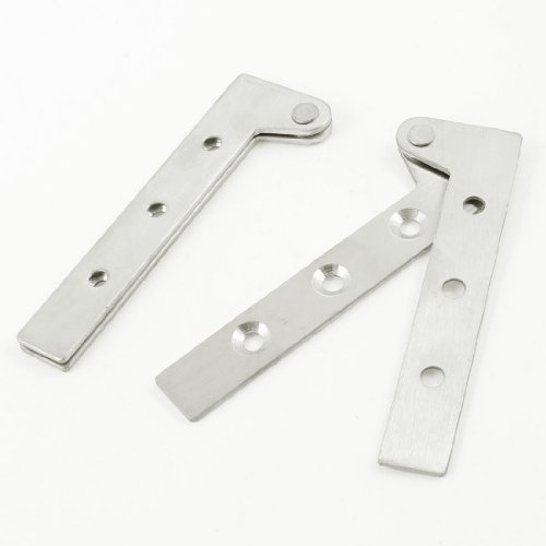 Aexit Windows Fitting Clothes Hangers Part 3.9 Long Silver Tone Stainless Steel Door Children's Clothes Hangers Hinge Pair